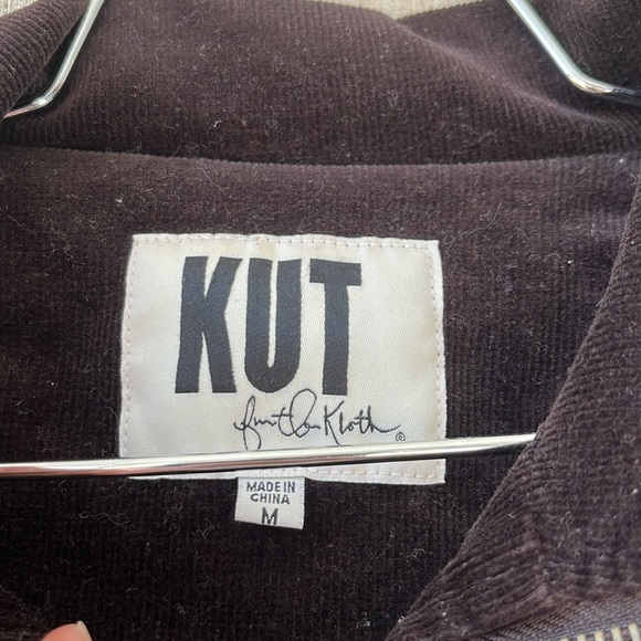 Kut From The Kloth Dark Brown Corduroy Utility Jacket Size Medium - Picture 3 of 4